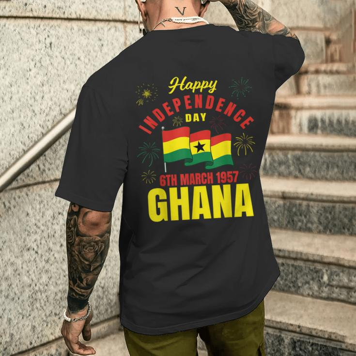 Happy Ghana Independence Day Ghanaian Ghana Flag Men's T-shirt Back Print Gifts for Him