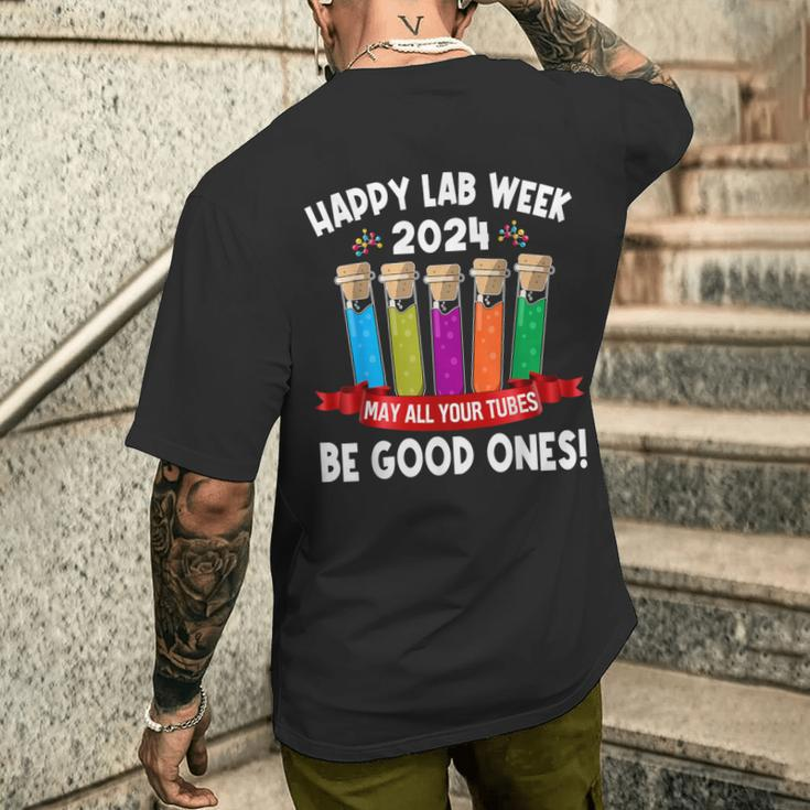 Happy Lab Week 2024 May All Your Tubes Be Good Ones Cute Men's T-shirt Back Print Gifts for Him