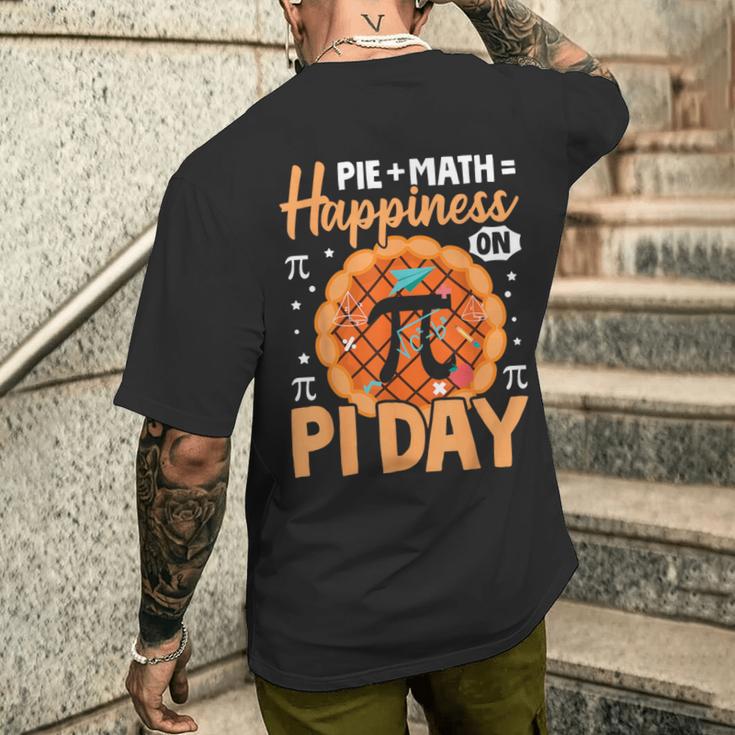 Happy Pi Day 314 Pi Pie Math Happiness On Pi Day Men's T-shirt Back ...