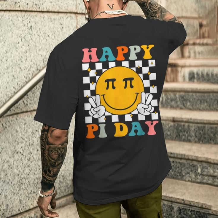 Happy Pi Day Retro Smile Face Math Symbol Pi 314 Men's T-shirt Back Print Gifts for Him