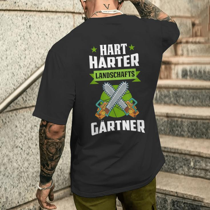 Hart Härter Landscaping Gardener For Garden And Landscaping T-Shirt mit Rückendruck Geschenke für Ihn