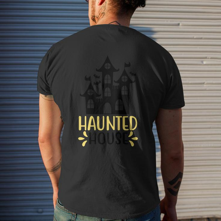 Haunted House Halloween Quote Mens Back Print T-shirt Gifts for Him