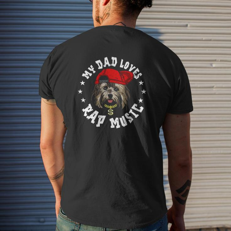 Havanese Dad Rap Music Love Mens Back Print T-shirt Gifts for Him