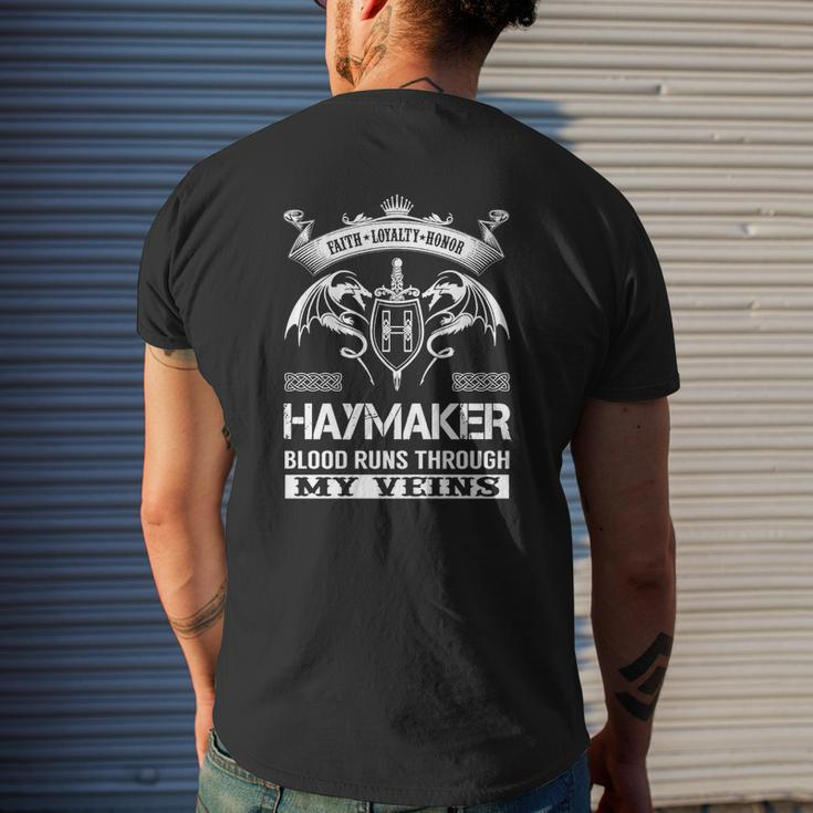 Haymaker Last Name Surname Tshirt Mens Back Print T-shirt Gifts for Him