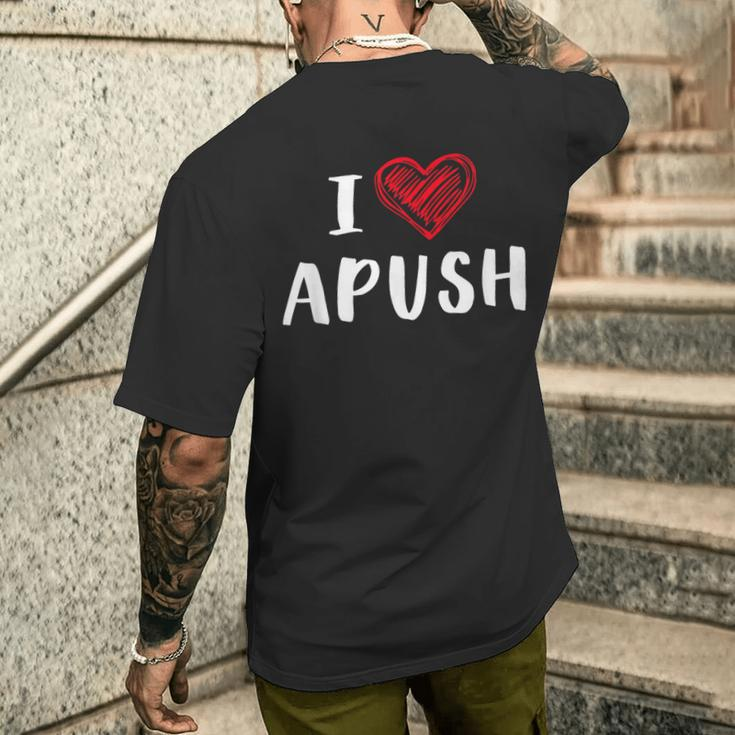 I Heart Apush Exam 2024 Lucky For Students Trendy Men's T-shirt Back Print Gifts for Him