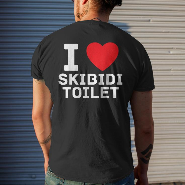 I Heart Skibidi Toilet I Love Skibidi Toilet Men's T-shirt Back Print Gifts for Him