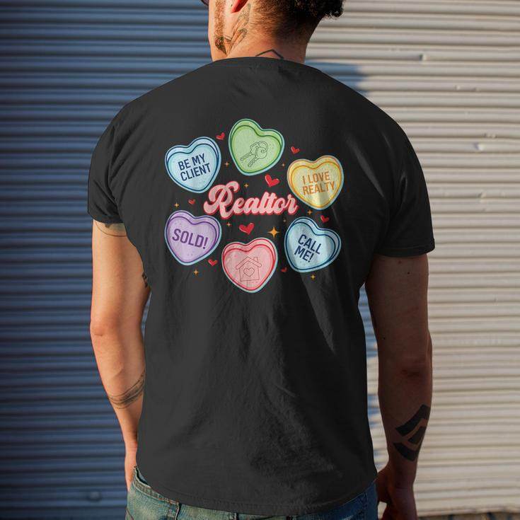 Hearts Candy Valentines Day Real Estate Be My Client Men's T-shirt Back Print Gifts for Him