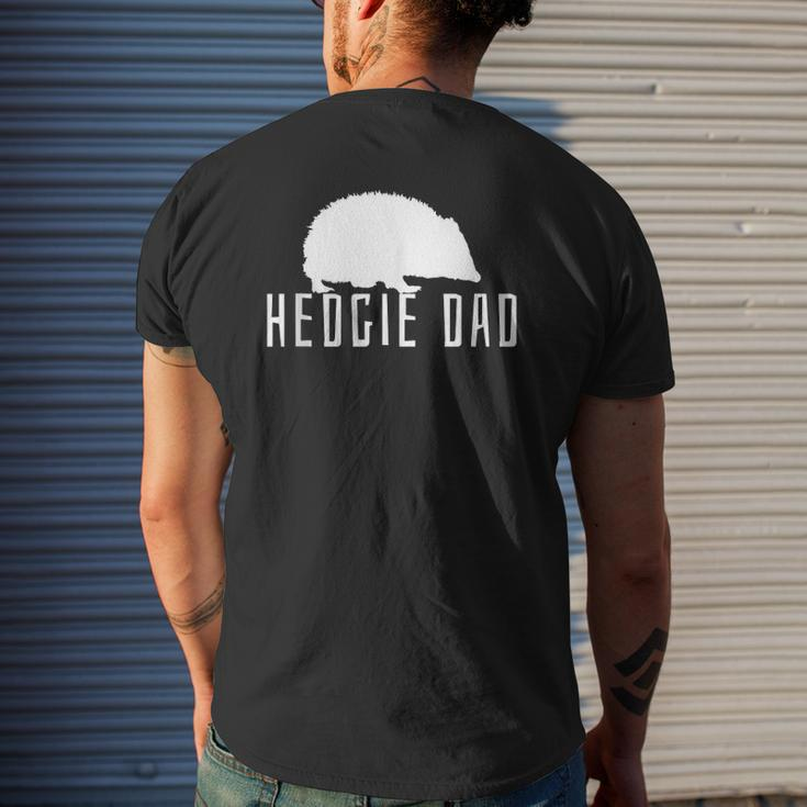 Hedgehog Father Daddy Hedgie Dad Cute Mens Back Print T-shirt Gifts for Him