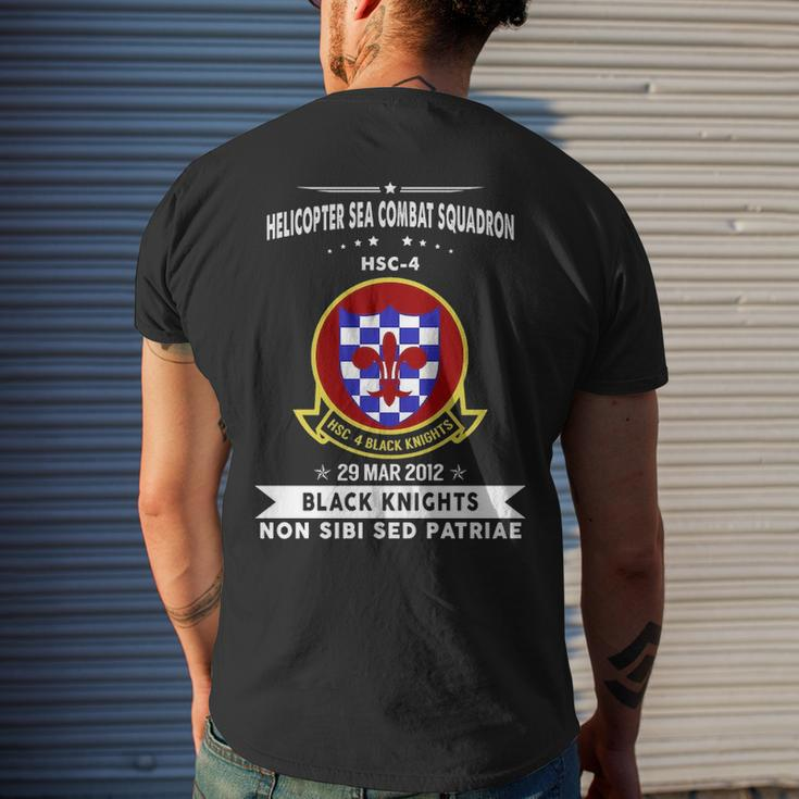 Helicopter Sea Combat Squadron 4 Hsc Men's T-shirt Back Print Gifts for Him
