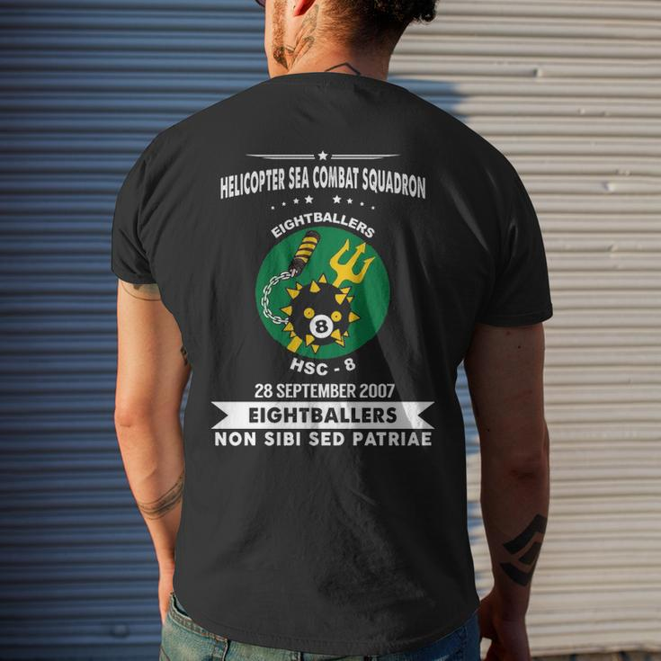 Helicopter Sea Combat Squadron 8 Hsc Men's T-shirt Back Print Gifts for Him