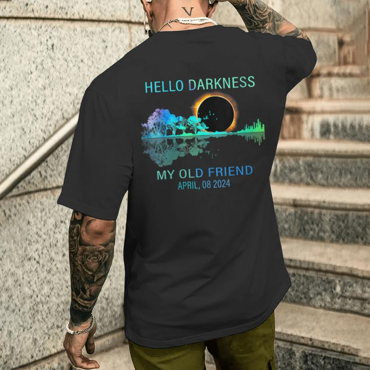Hello Darkness Total Solar Eclipse 2024 Women Men's T-shirt Back Print Gifts for Him