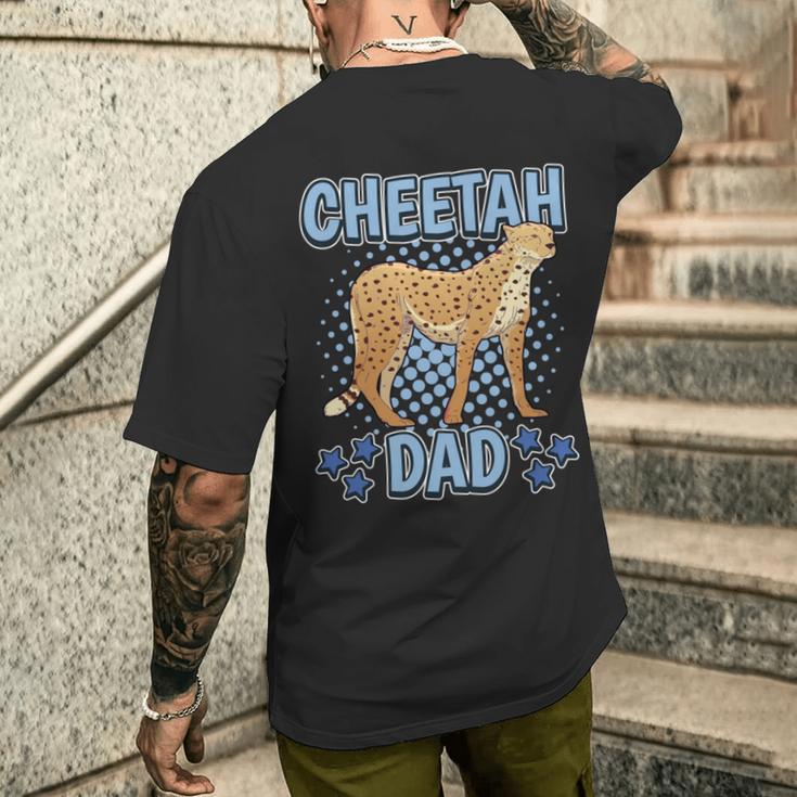 Herren Cheetah Dad Papaatertag Gepard T-Shirt mit Rückendruck Geschenke für Ihn