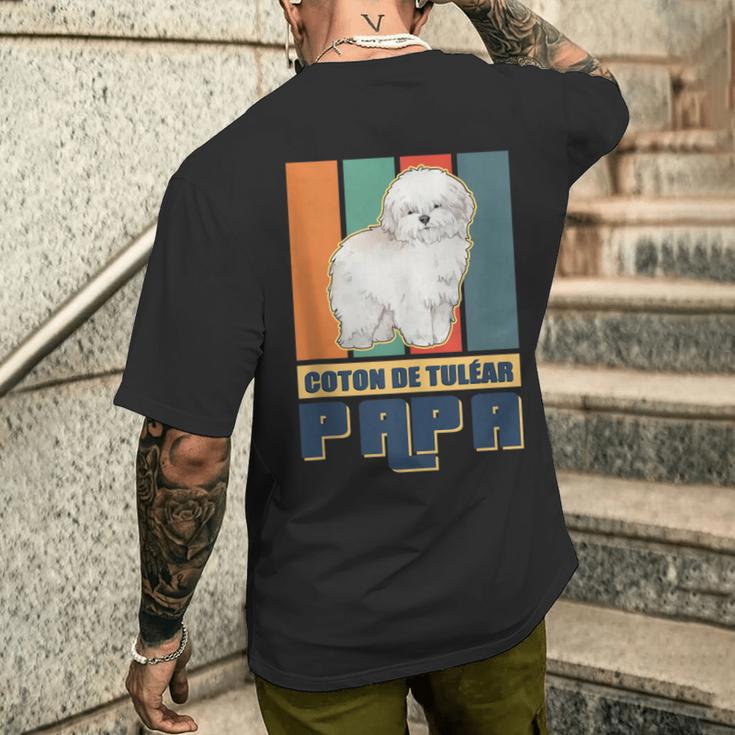 Herren Coton De Tuléar Hundebesitzer Papa Coton De Tulear T-Shirt mit Rückendruck Geschenke für Ihn