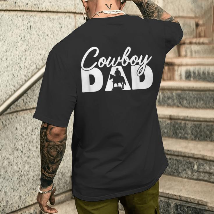 Herren Cowboy Papa Lustig Cowboy Papaatertag T-Shirt mit Rückendruck Geschenke für Ihn