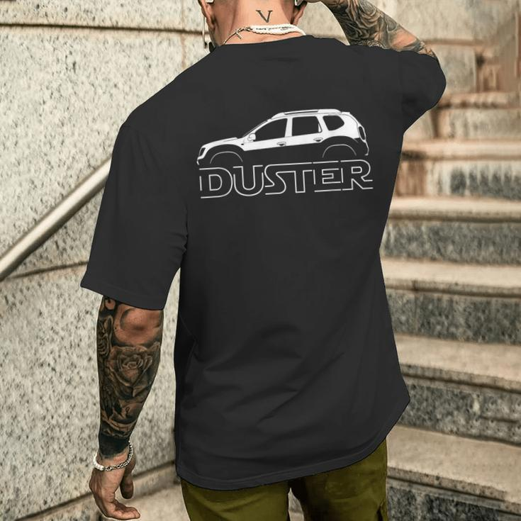 Herren Duster Auto Grafik Kurzärmliges Herren-T-Kurzärmliges Herren-T-Shirt, Schwarz Vintage Fahrzeug Geschenke für Ihn