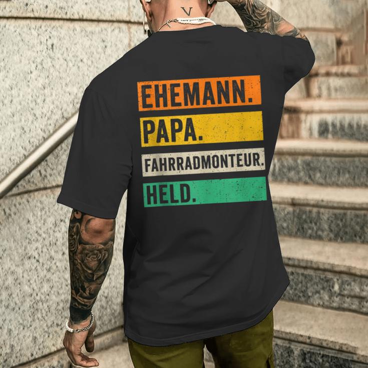 Herren Fahrradmonteur Papaateratertag Fahrradwerkstatt T-Shirt mit Rückendruck Geschenke für Ihn