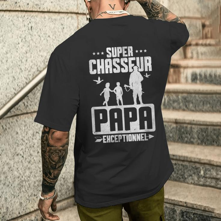 Herren Humor Geschenk Super Jäger Papa Außergewöhnlich Jagdater T-Shirt mit Rückendruck Geschenke für Ihn