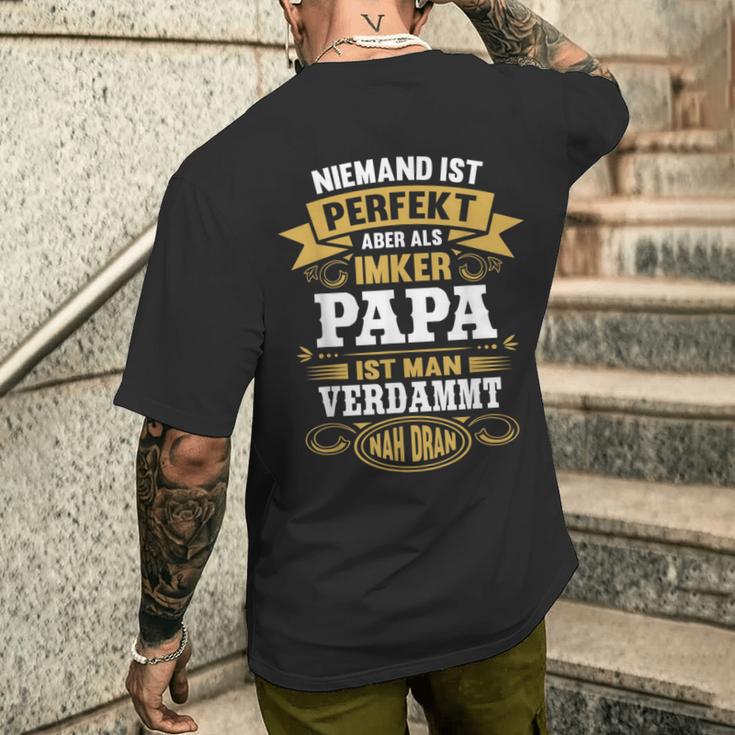 Herren Imker Papa Biene Bienenzüchter Lustiges Bienen T-Shirt mit Rückendruck Geschenke für Ihn