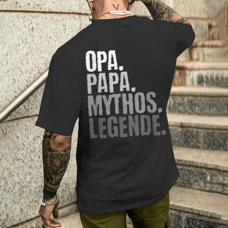 Herren Opa Und Papa Großvateratertag T-Shirt mit Rückendruck Geschenke für Ihn