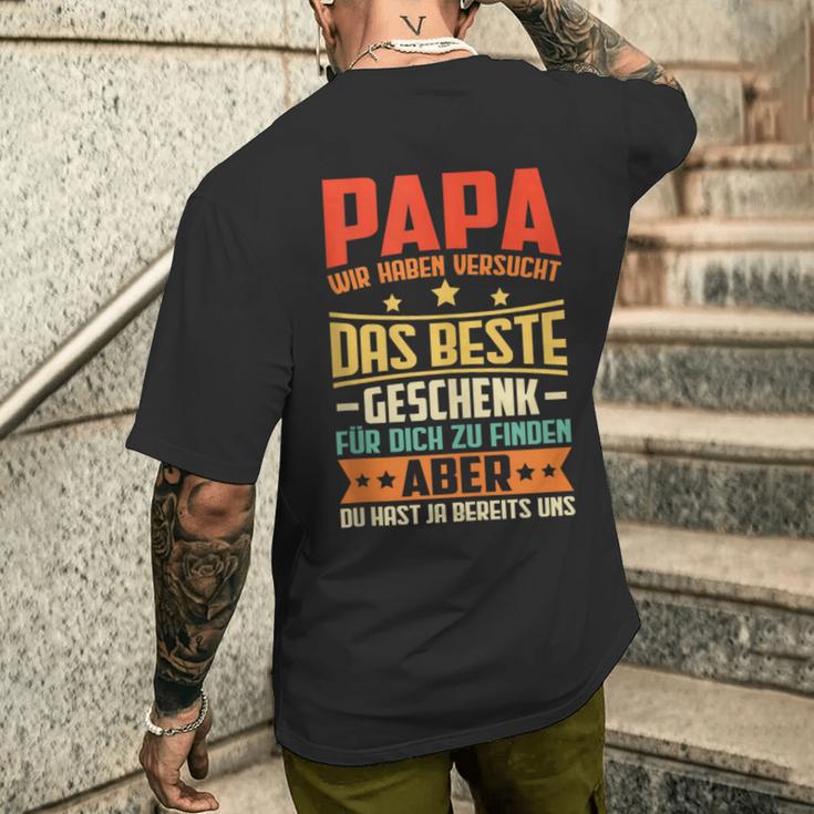 Herren Papa Undater Geschenk Lustiger Spruch Herrenatertag T-Shirt mit Rückendruck Geschenke für Ihn