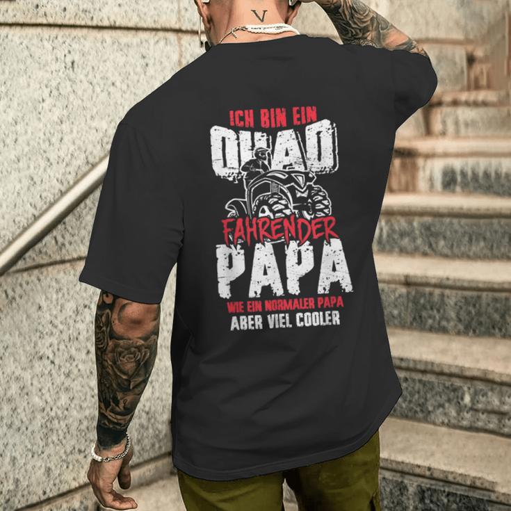 Herren Quad Fahrender Papa Lustiges Atv Papiater Quadbiker Fan T-Shirt mit Rückendruck Geschenke für Ihn