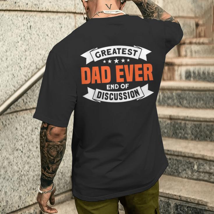 Herrenater Bester Papa Ever Ende Der Diskussion Papa T-Shirt mit Rückendruck Geschenke für Ihn