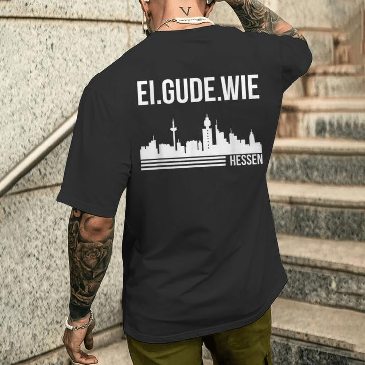 Hessen Frankfurt Skyline Set T-Shirt mit Rückendruck Geschenke für Ihn