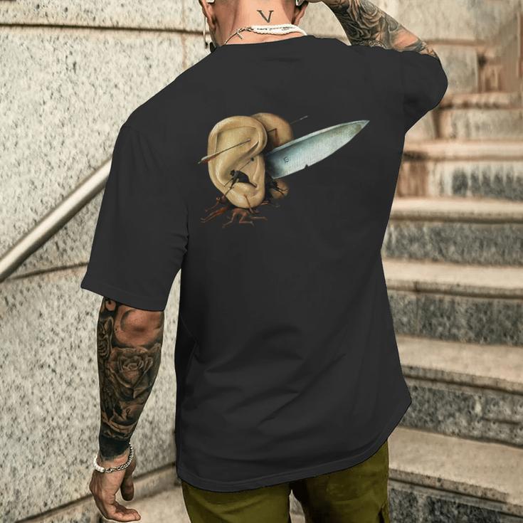 Hieronymus Bosch The Garden Der Erdic Freuden Hölle Black T-Shirt mit Rückendruck Geschenke für Ihn