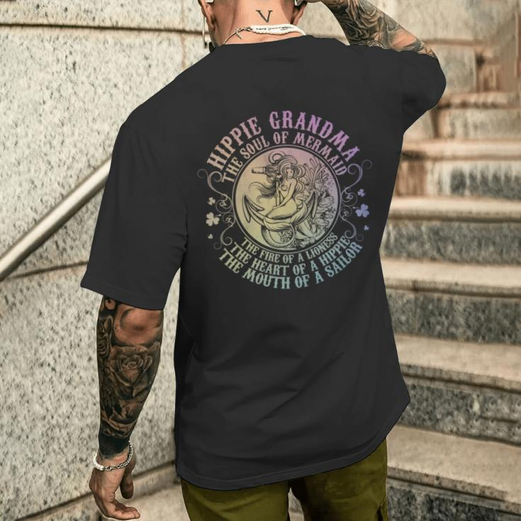 Hippie Oma Wie Eine Normale Oma Mit Soul Of Mermaid T-Shirt mit Rückendruck Geschenke für Ihn