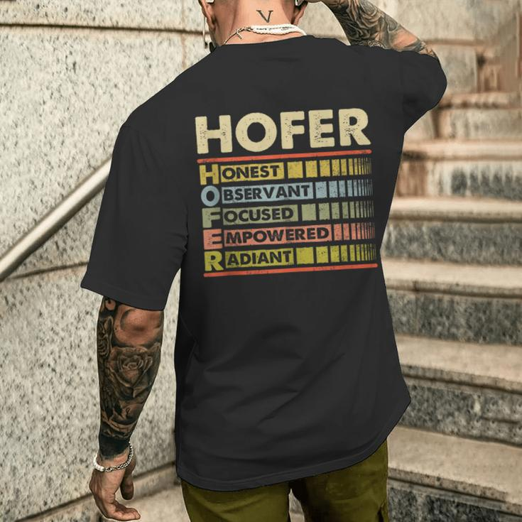 Hofer Family Name Hofer Last Name Team Men's T-shirt Back Print Gifts for Him