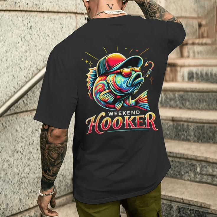 Weekend Hooker Bass Fishing Men's T-shirt Back Print Gifts for Him