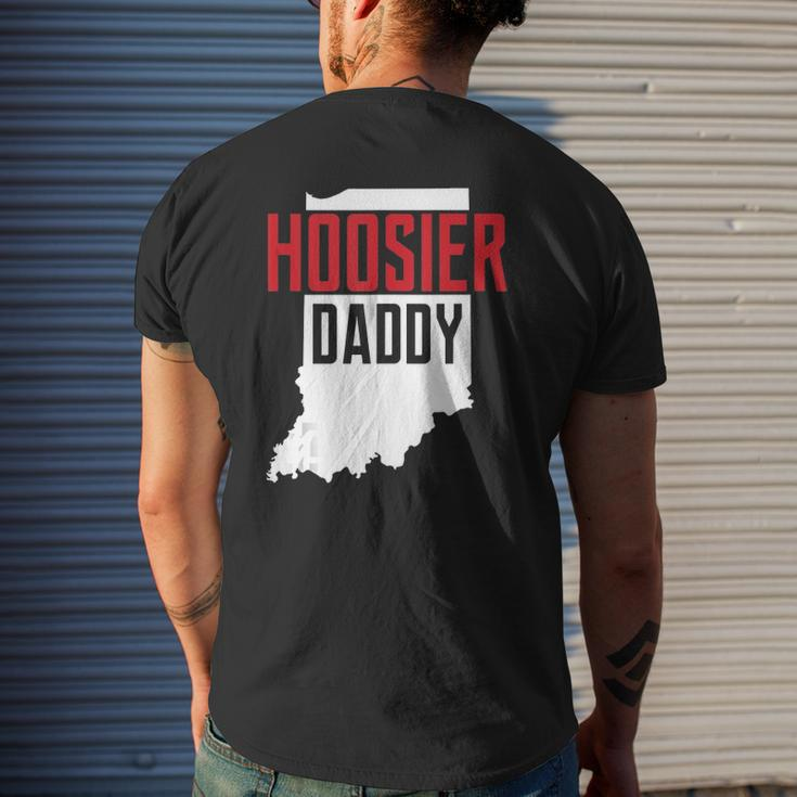 Hoosier Daddy Indiana State Map Tank Top Mens Back Print T-shirt Gifts for Him