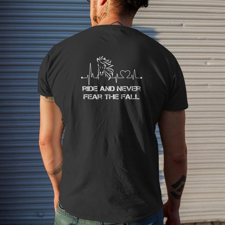 Horse Ride And Never Fear The Fall Horse Ridin Mens Back Print T-shirt Gifts for Him