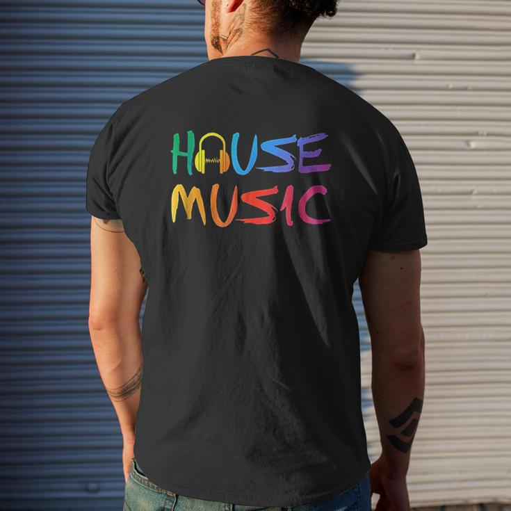 House Music Mens Back Print T-shirt Gifts for Him