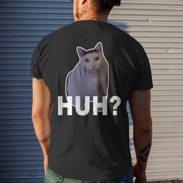 Huh Cat Meme Men's T-shirt Back Print | Seseable UK