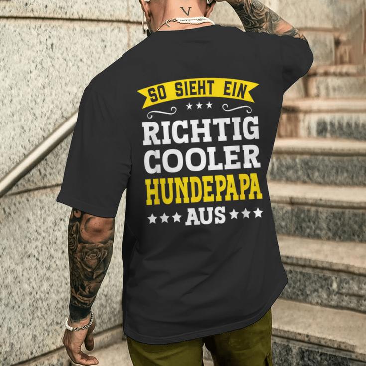 Hundepapa Dundepapa S T-Shirt mit Rückendruck Geschenke für Ihn