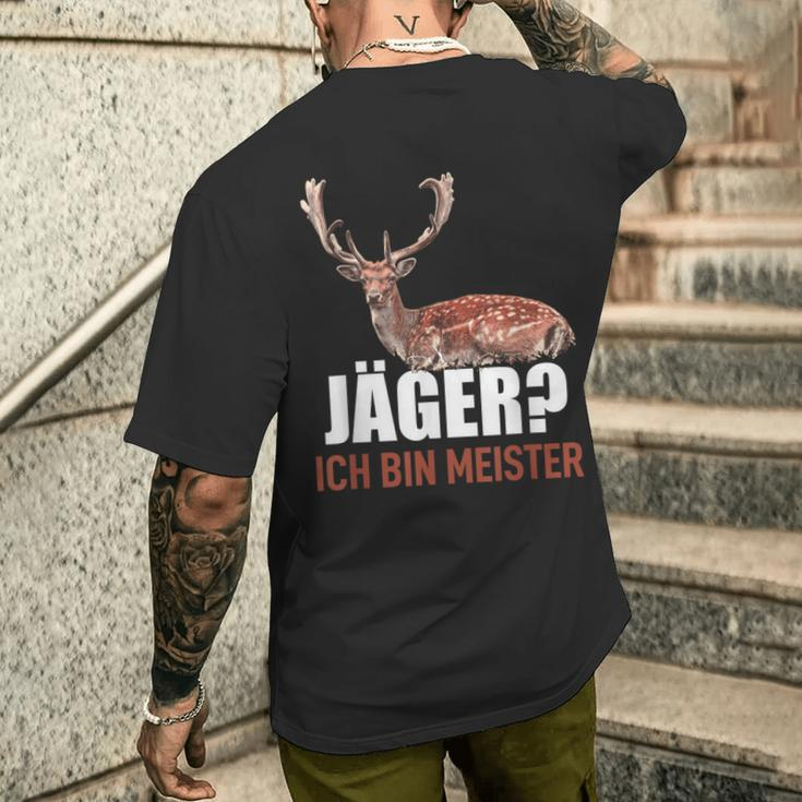Hunter Idea Hunting Ich Bin Meister T-Shirt mit Rückendruck Geschenke für Ihn