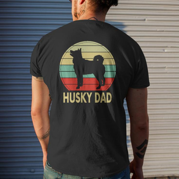 Husky Dad Vintage Mens Back Print T-shirt Gifts for Him