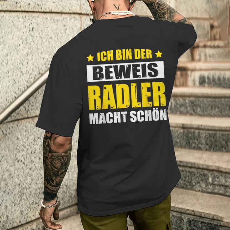 Ich Bin Der Beweis Radler Macht Schön Bier Saufen Kostüm T-Shirt mit Rückendruck Geschenke für Ihn