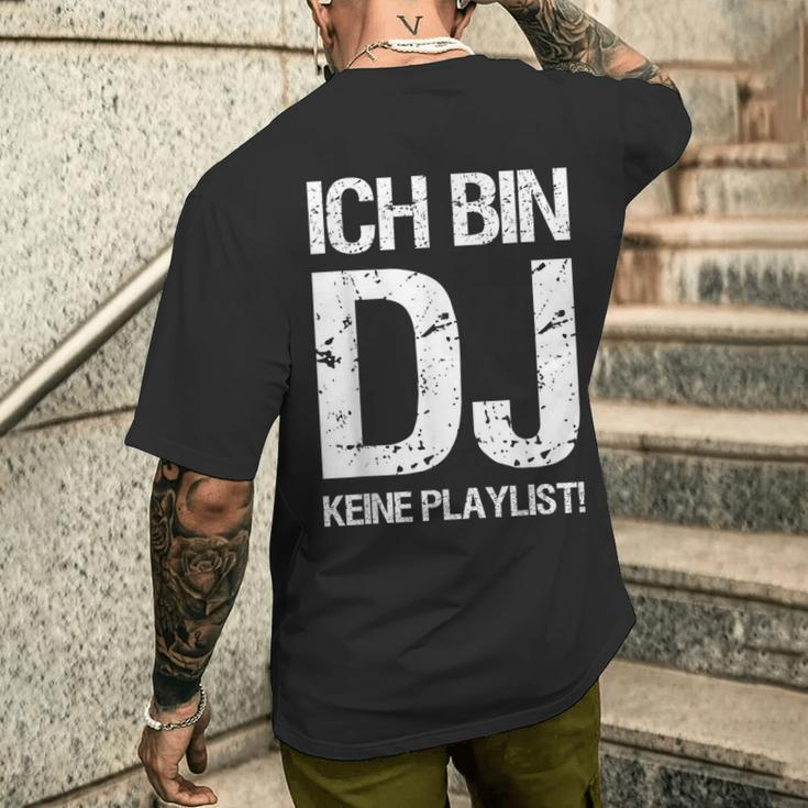 Ich Bin Dj Keine Playlist T-Shirt mit Rückendruck Geschenke für Ihn