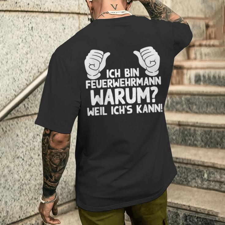 Ich Bin Feuerwehrmann Fire Brigade T-Shirt mit Rückendruck Geschenke für Ihn