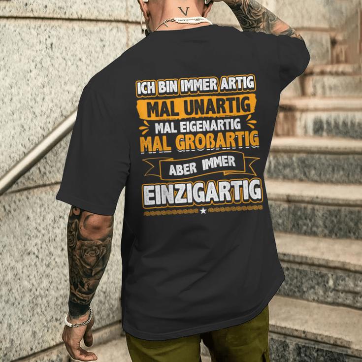 Ich Bin Immer Artig Tolle Unique Ich Bin T-Shirt mit Rückendruck Geschenke für Ihn