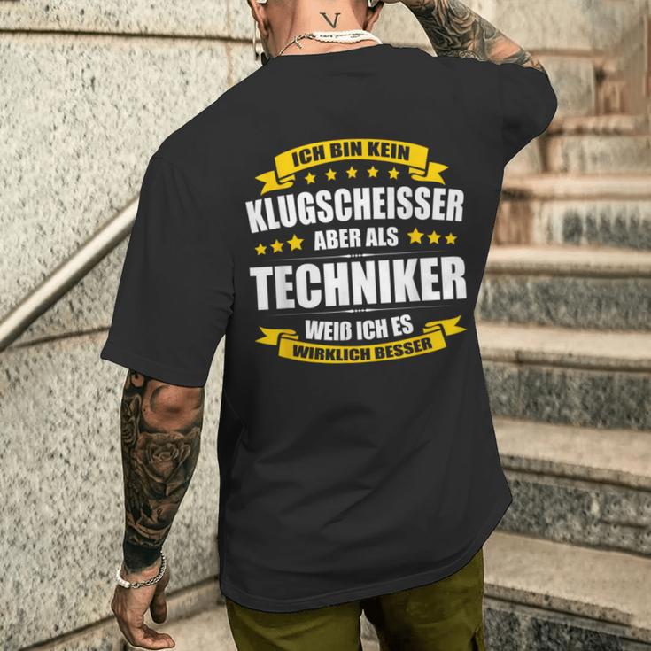 Ich Bin Kein Klugscheisser Techniker Exam Graduation T-Shirt mit Rückendruck Geschenke für Ihn