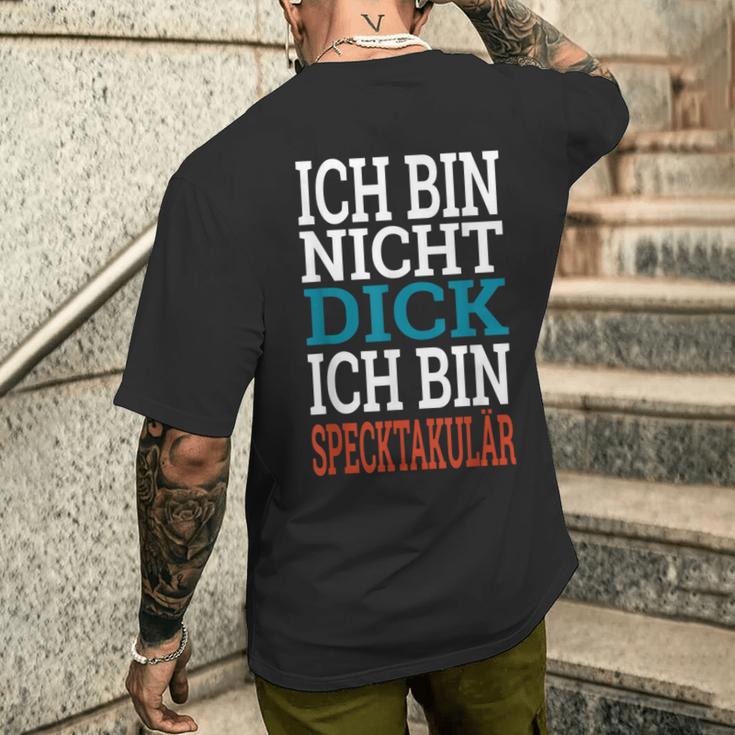 Ich Bin Nicht Dick, Ich Bin Speckpectaculär Kurzärmliges Herren-T-Kurzärmliges Herren-T-Shirt in Schwarz für Herren Geschenke für Ihn