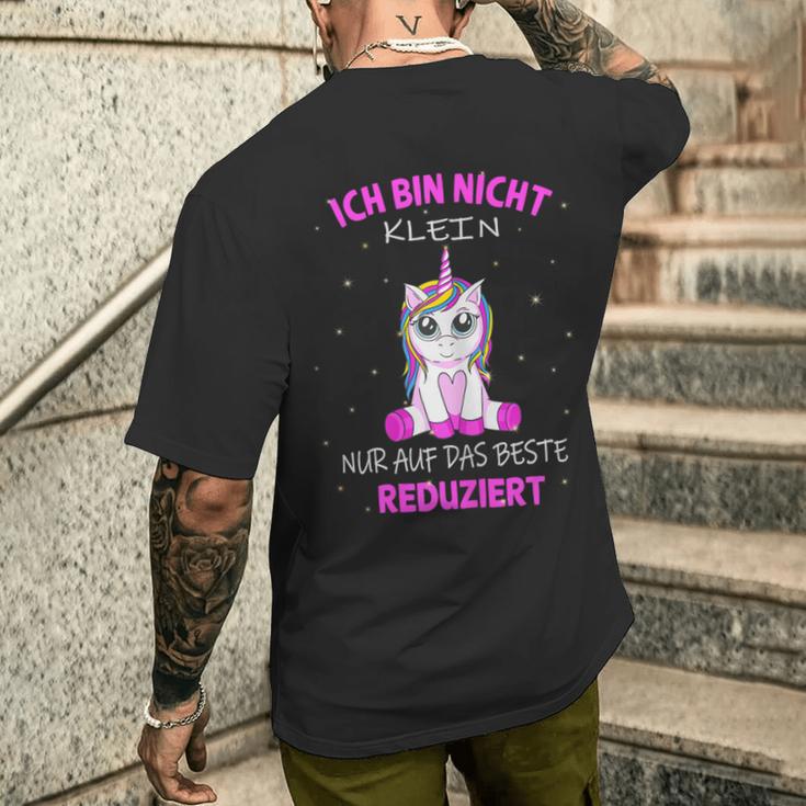 Ich Bin Nicht Klein Unicorn Saying T-Shirt mit Rückendruck Geschenke für Ihn