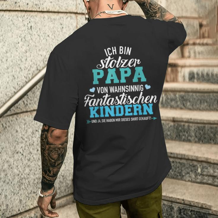 Ich Bin Stolzer Papa Von Wahnsinnig Fantastic Children's S T-Shirt mit Rückendruck Geschenke für Ihn