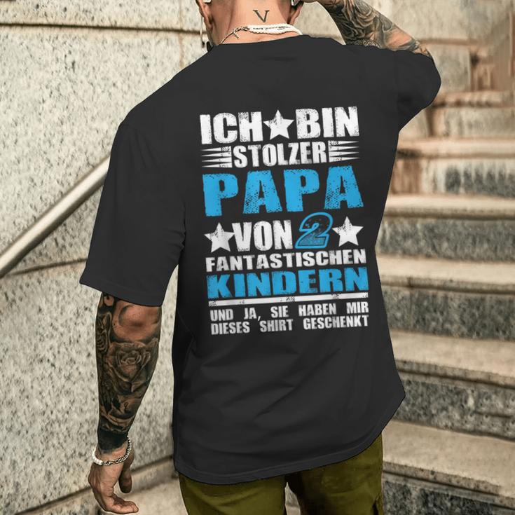 Ich Bin Stolzer Papaon 2 Fantastische Kinder T-Shirt mit Rückendruck Geschenke für Ihn