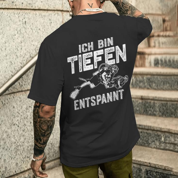 Ich Bin Tiefenentspannt Taucher T-Shirt mit Rückendruck Geschenke für Ihn