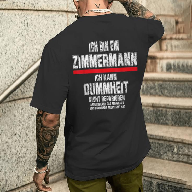 Ich Bin Zimmermann T-Shirt mit Rückendruck Geschenke für Ihn