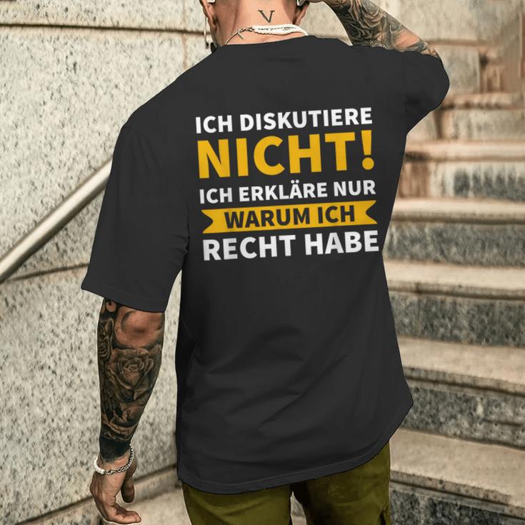 Ich Diskutiere Nicht, Ich Erkläre Nur Warum Ich Recht Habe Schwarzes Kurzärmliges Herren-T-Kurzärmliges Herren-T-Shirt Geschenke für Ihn